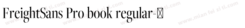 FreightSans Pro book regular字体转换